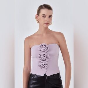 Endless Rose Lavender Strapless Top